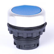 Кнопка плоская синяя с самовозвратом и подсветкой Ex9P1 FI b