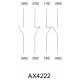 Вспомогательный контакт AX4222 для контакторов Ex9C 2НО+2НЗ
